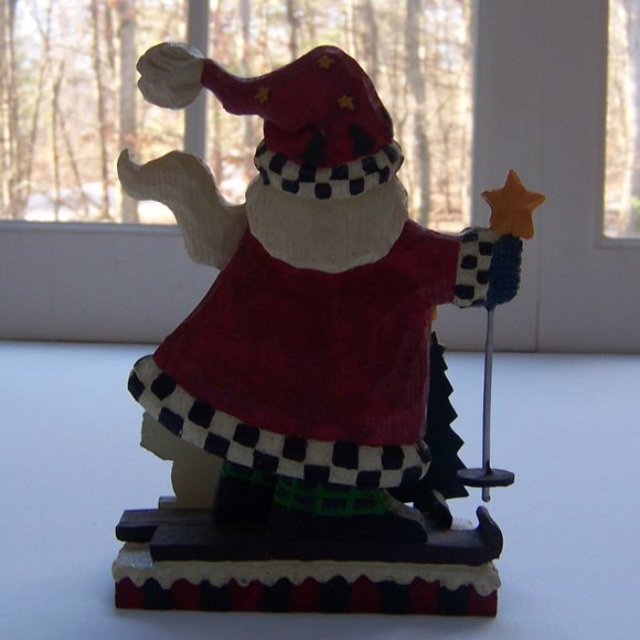 Skiing Santa Claus Christmas Decoration - Picture 2 of 4